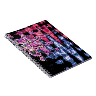 Carnet Achempong Synthwave Moderne : Abstrait Bleu Rose