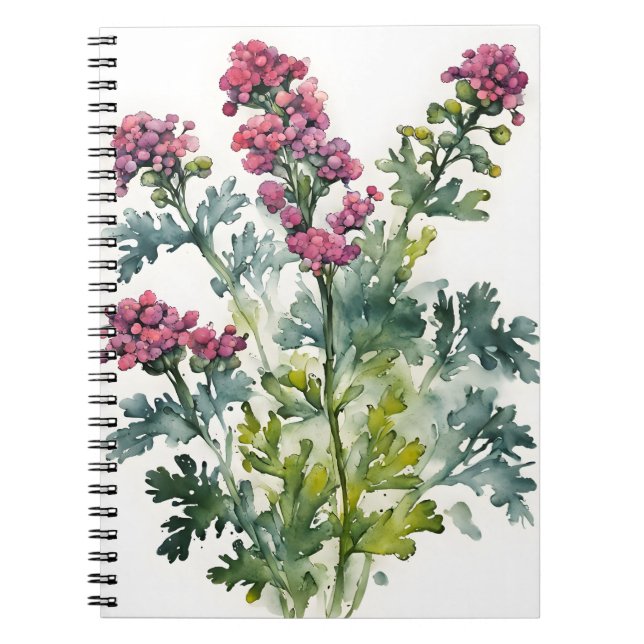 Carnet Achillée - Fleurs à l'aquarelle (Devant)