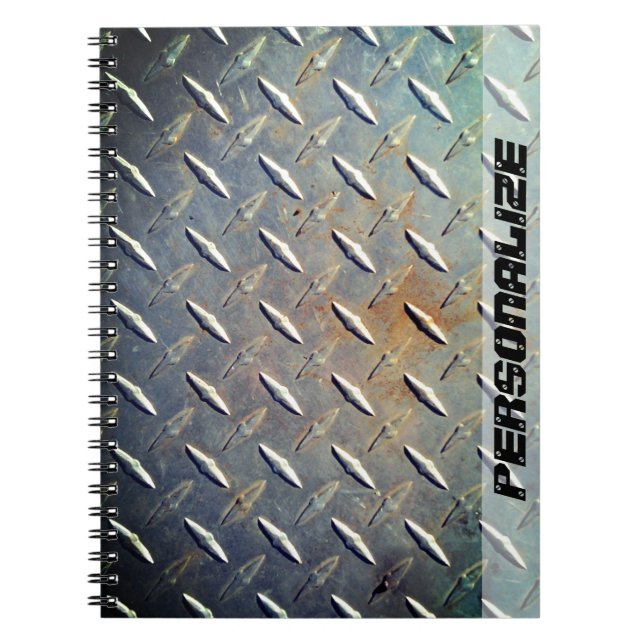 Carnet Acier Vintage Diamond Personnalisé (Devant)