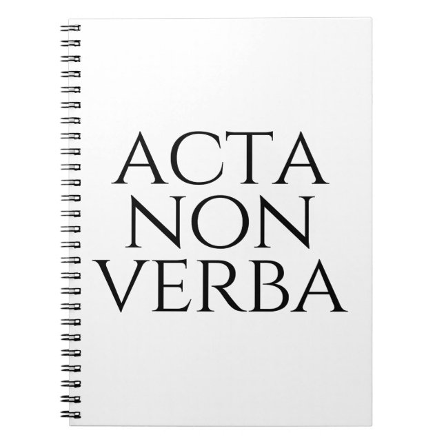 Carnet Acta Non Verba (Devant)