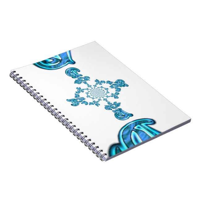Carnet Action Cyan Turquoise Graffiti Abstrait Imprimer (Côté Droit)