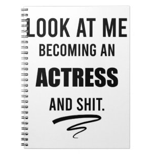 Carnet Actrice Diplôme Funny Cadeau Théâtre Lover Cadeau