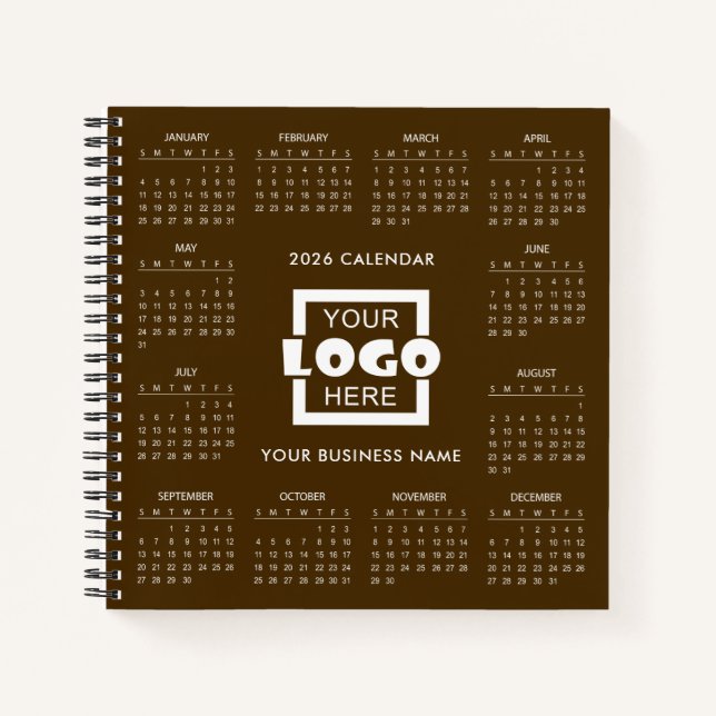 Carnet Add Your Own Business Logo 2026 Calendar |  (Devant)
