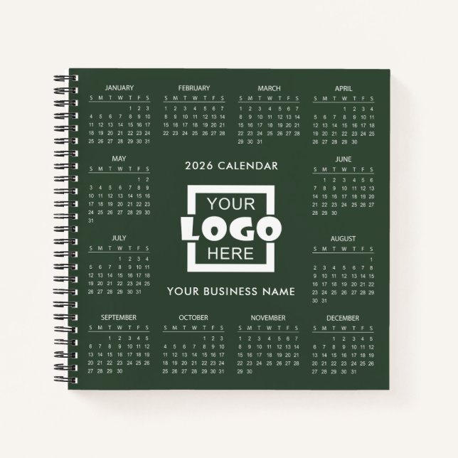Carnet Add Your Own Business Logo 2026 Calendar |  (Devant)
