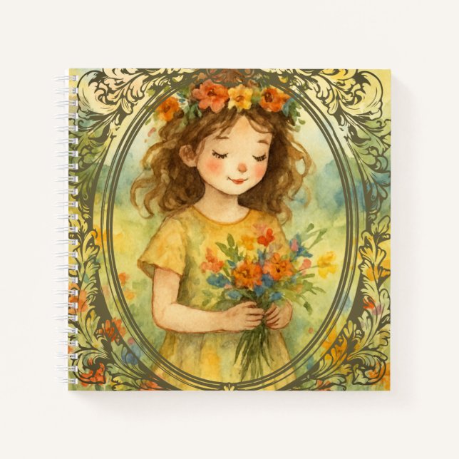 Carnet Add your photo here Antique Vintage frame (Devant)