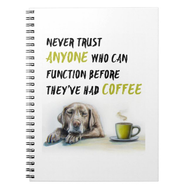 Carnet Addictionnaire du café du Labrador mou (Devant)