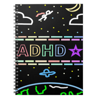 Carnet ADHD Enfants Cahier à Thème Spatial