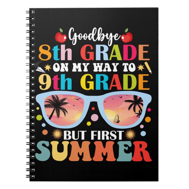 Carnet Adieu 8e année Bonjour 9e année mais premier été (Devant)