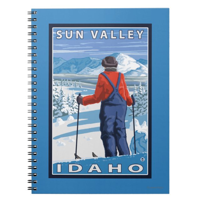 Carnet Admirant Skier - Sun Valley, Idaho (Devant)