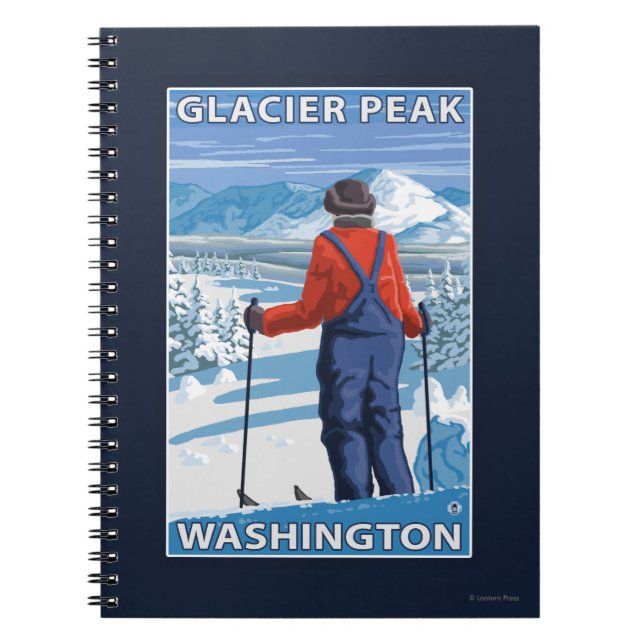 Carnet Admirant skieur - Glacier Peak, Washington (Devant)