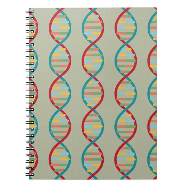 Carnet ​ ADN ​ milieu du siècle Moderne Biologie STEM Gri (Devant)