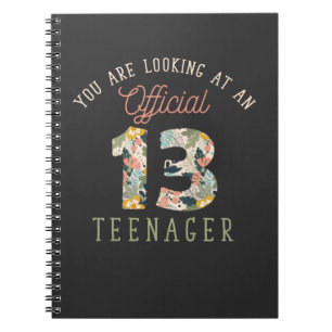 Carnet Adolescent officiel 13e anniversaire 13 ans fille