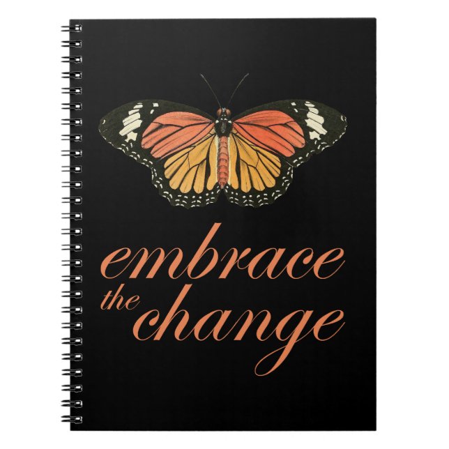 Carnet Adoptez le changement - Papillon orange (Devant)