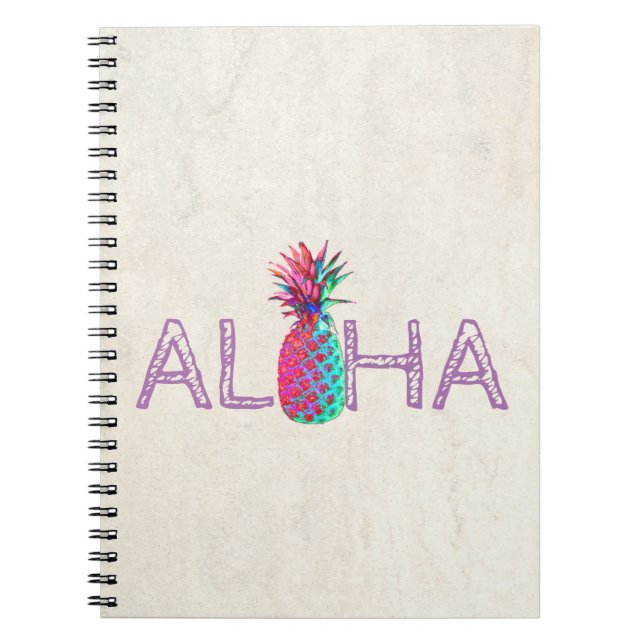 Carnet Adorable Aloha Ananas Hawaïen (Devant)