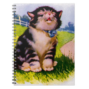 Carnet adorable chaton chanteur des années 1930