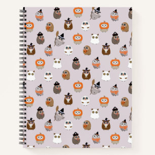 Carnet Adorable Chouette d'Halloween Motif