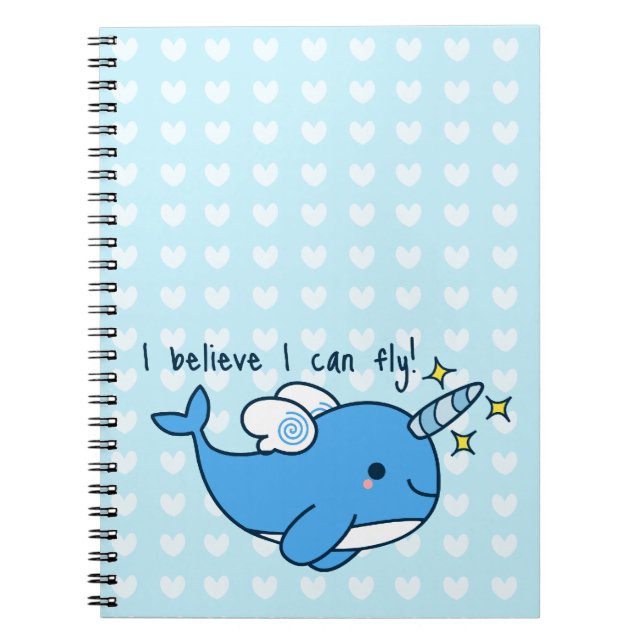 Carnet adorable de Kawaii Narwhal (Devant)