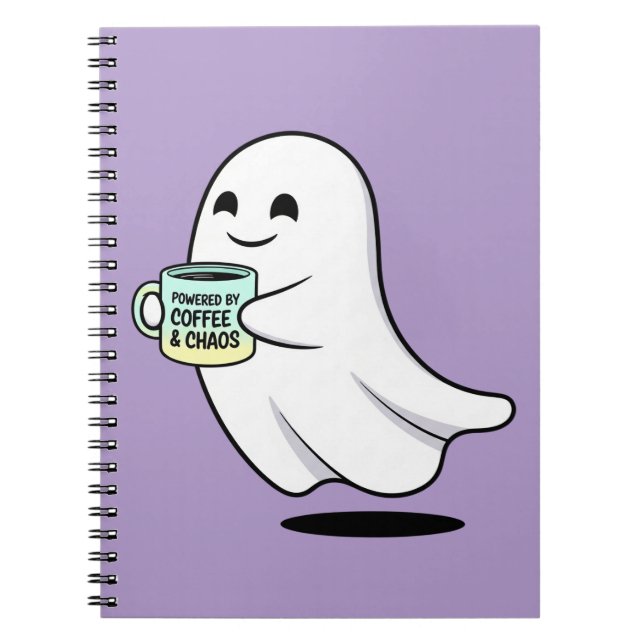 Carnet Adorable Ghost Cute Halloween Illustration (Devant)