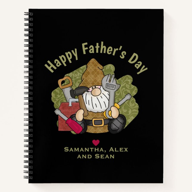Carnet Adorable Handyman & Carpenter Garden Gnome (Devant)