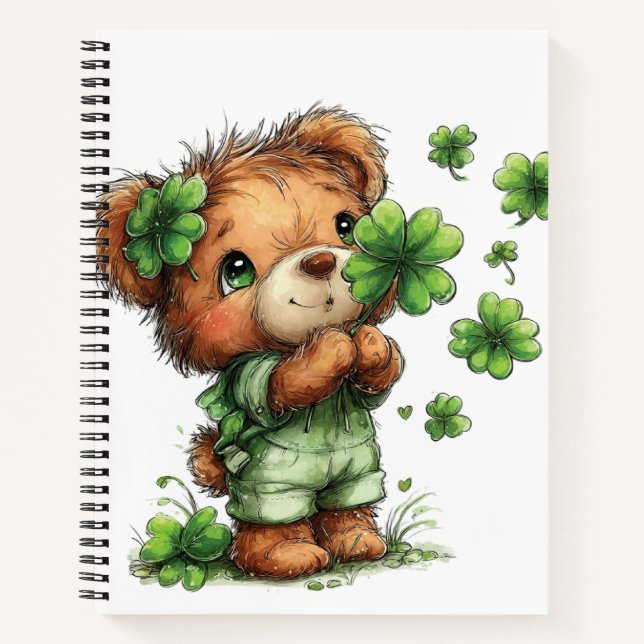 CARNET ADORABLE IRISH THEMED TEDDY BEAR (Devant)