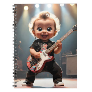 Carnet Adorable Jouer de la guitare Live in Concert
