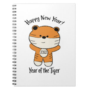 Carnet Adorable Joyeux Nouvel An 2022 Année du Tigre