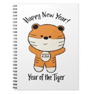 Carnet Adorable Joyeux Nouvel An 2022 Année du Tigre