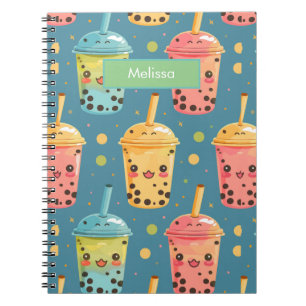 Carnet Adorable Kawaii Boba Conception de boisson