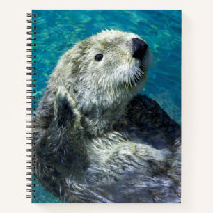 Carnet Adorable Otter de mer Mignonne Eau Bleue