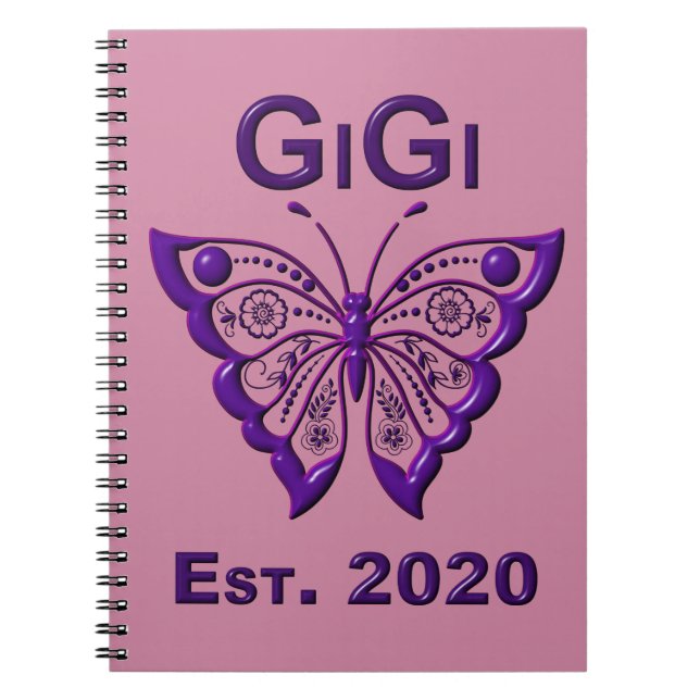 Carnet Adorable Papillon Gigi "Est 2020" (Devant)