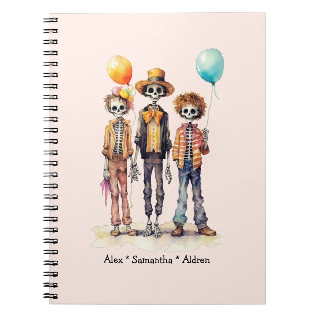 Carnet Adorable Pastel Zombie Trio - Jolie Halloween (2) (Devant)