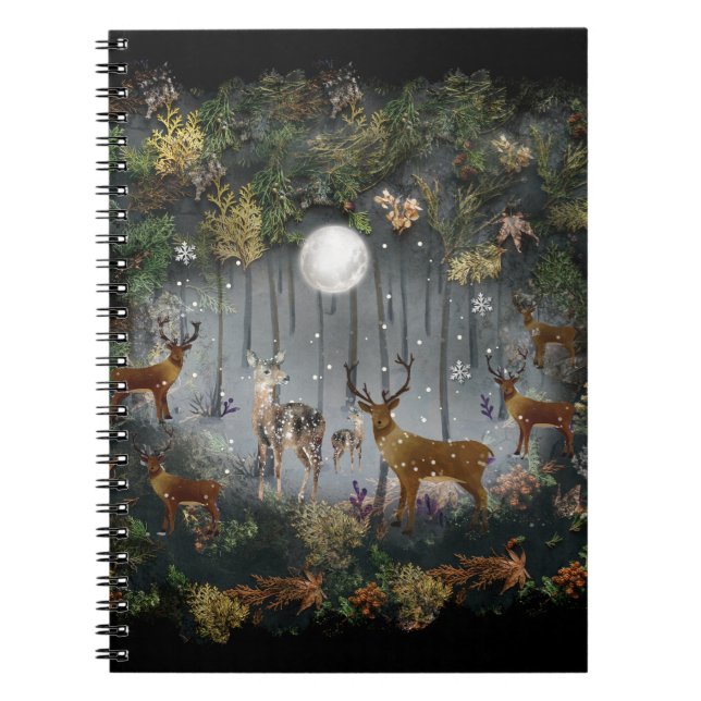 Carnet Adorable Rindeer La Nuit (Devant)