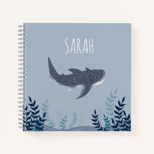 Carnet Adorable sous le nom de requin baleine marine