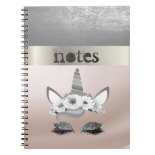 Carnet Adorable Stylish Lotus Unicorn