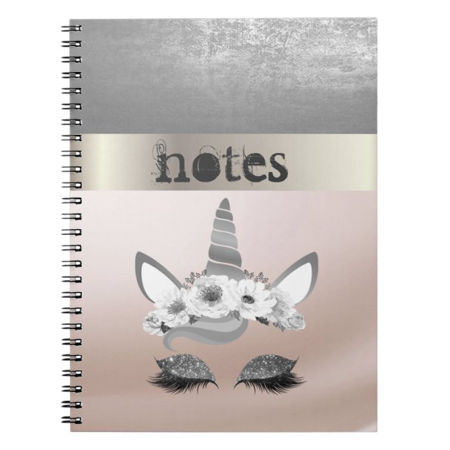 Carnet Adorable Stylish Lotus Unicorn (Devant)