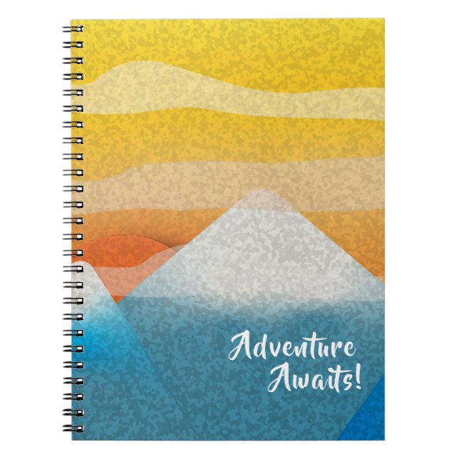 Carnet Adventure Await Mountain Sunset (Devant)