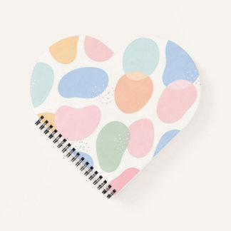 Carnet Aesthetic Pastel Abstract Shapes Spiral Notebook