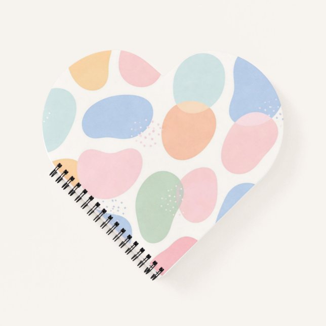 Carnet Aesthetic Pastel Abstract Shapes Spiral Notebook  (Devant)