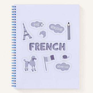 Carnet Aesthetic Purple French 