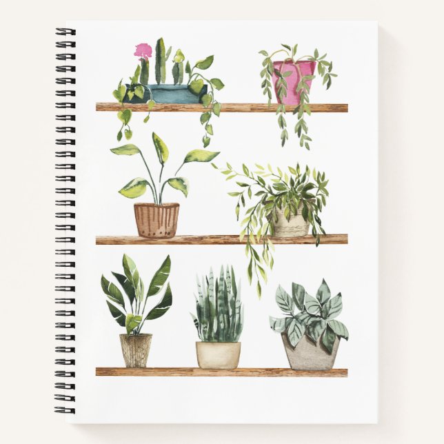 Carnet Affichage plante pointé (Devant)