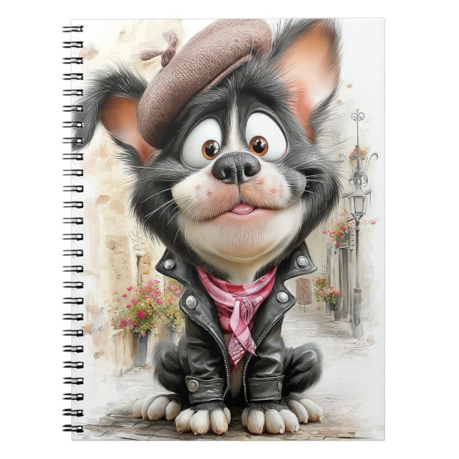 Carnet Affiche  Chiot Rebelle Mignon (Devant)