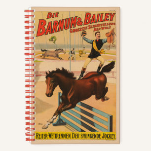 Carnet Affiche De Cirque Allemande D'Un Homme Se Trouvant