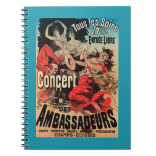 Carnet Affiche de concert sur l'avenue De Champs-Elysees