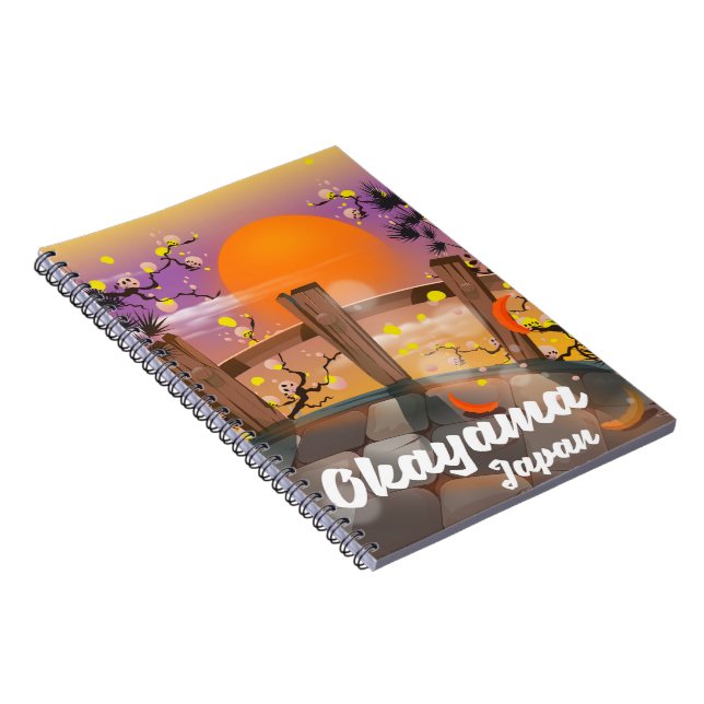 Carnet Affiche de fleurs japonaises d'Okayama. (Côté Droit)