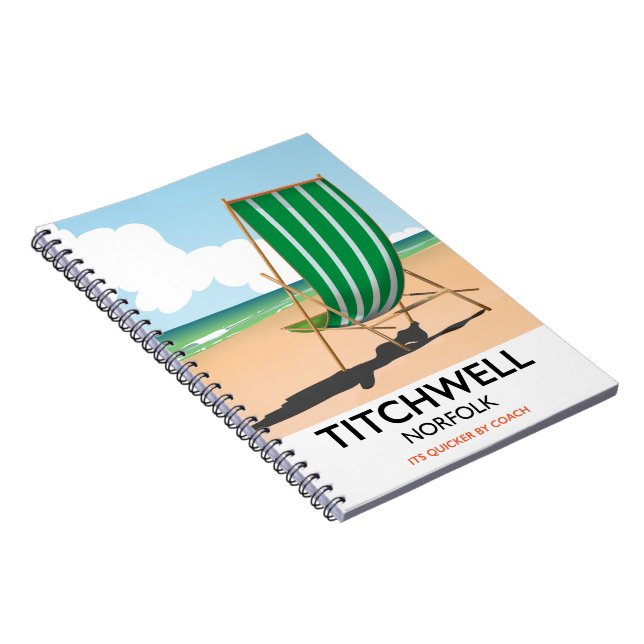 Carnet Affiche de la plage de Titchwell Norfolk (Côté Droit)