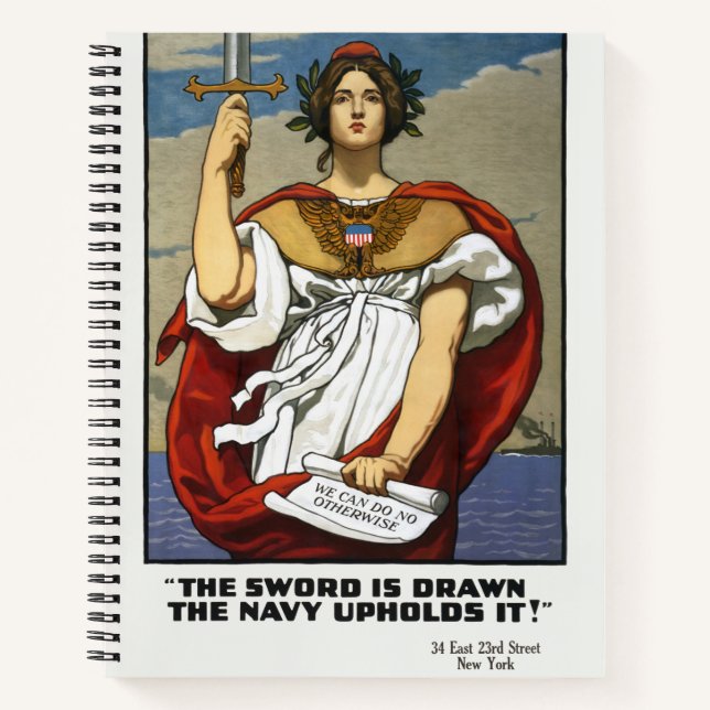 Carnet Affiche de recrutement de la marine de la Première (Devant)