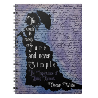 Carnet Affiche de silhouette de citation d'Oscar Wilde