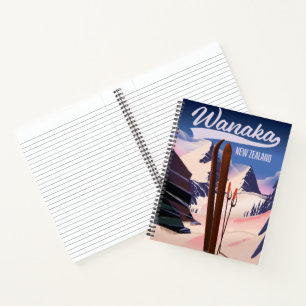 Carnet Affiche de ski Wanaka Nouvelle-Zélande