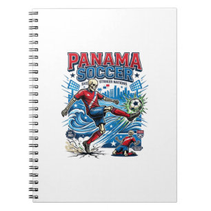 Carnet Affiche de style de squelette de football de Panam