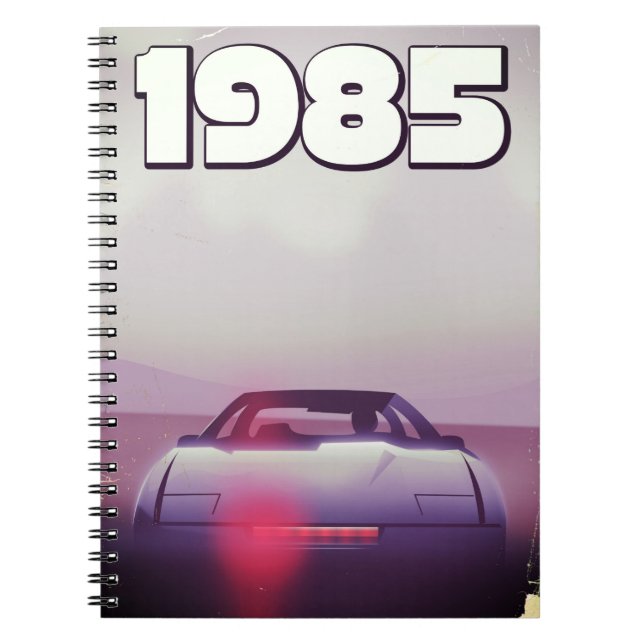 Carnet affiche de supercar vintage 1985 (Devant)
